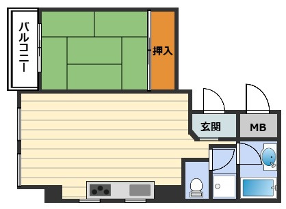 グレイスイン天満Ⅱ番館の間取り
