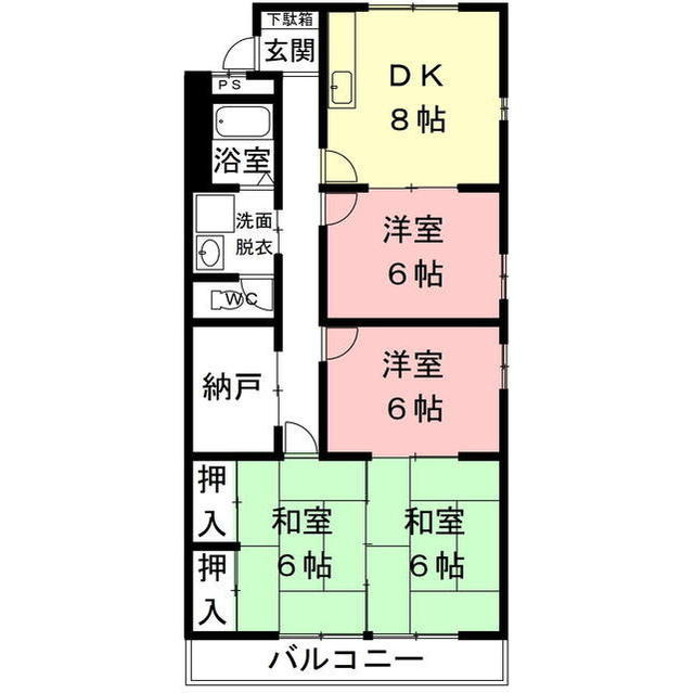 毛利コーポⅡの間取り