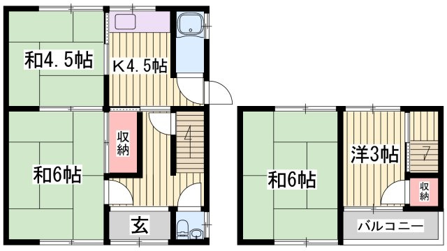 西今宿橋本貸家の間取り