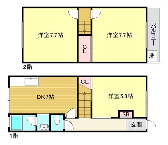 【間取り】 | 大社町テラスハウス | 間取です
