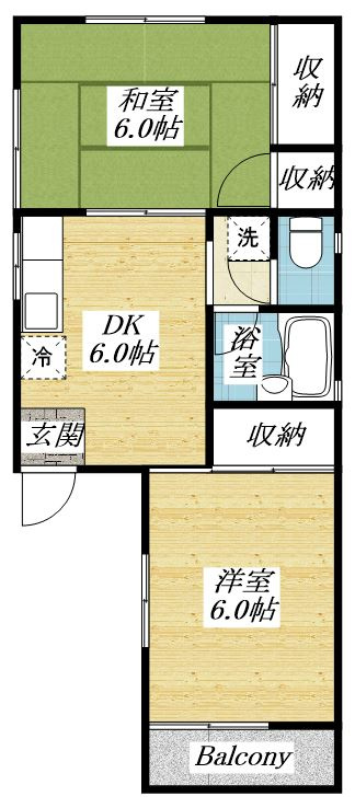 コーポ高の間取り