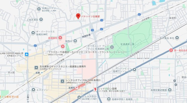パナハイツ古曽部の地図