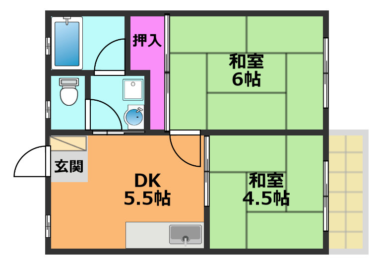 パナハイツ古曽部の間取り