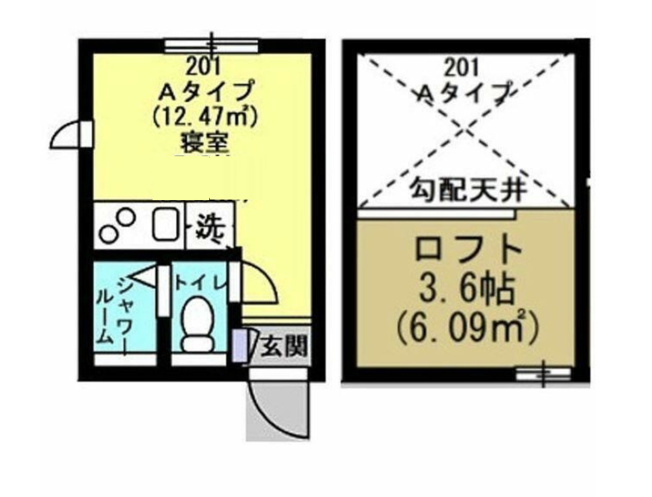 【間取り】 | アンブランシュ大口A