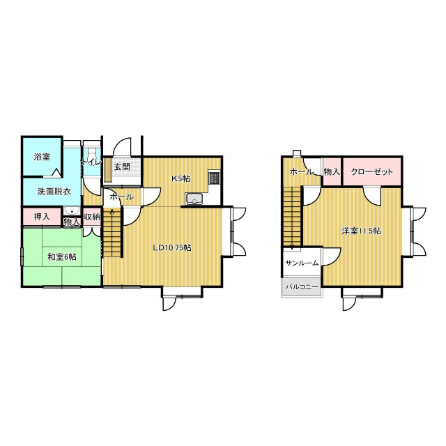 文苑4丁目37-21貸家の間取り