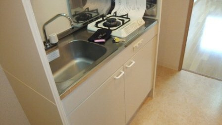 プライマル西船橋のキッチン|ガスコンロ1口ついています