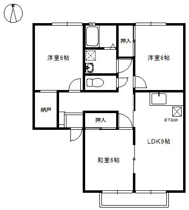 ハミングタウン合川 Cの間取り