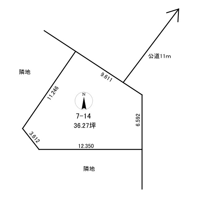 住之江町7番14　売土地の土地図