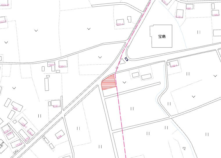 都城市菓子野町の売地の土地図