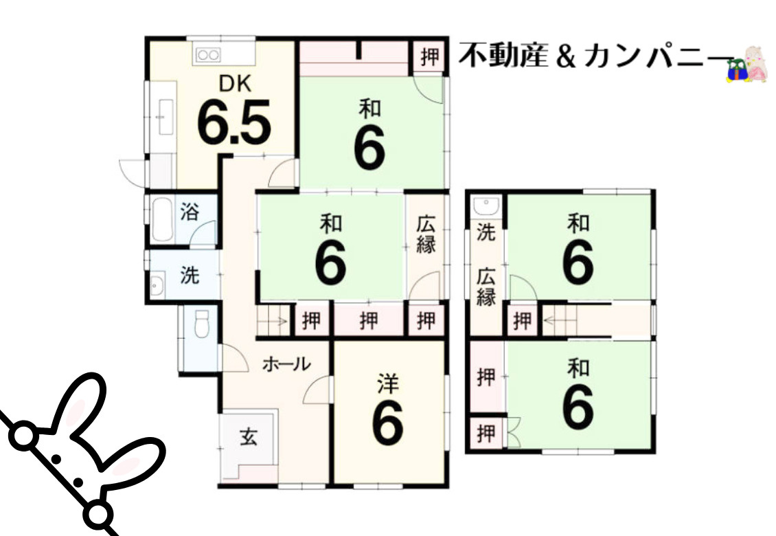 堀江町の中古のおうち　松山市堀江町戸建の間取り