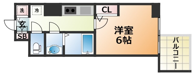 ララプレイス三宮ルミナージュの間取り