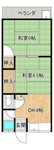 紀宝ハイツの間取り