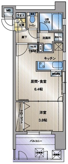 【間取り】 | アクタス天神Ⅱ | 別号室の写真になります。現況優先。