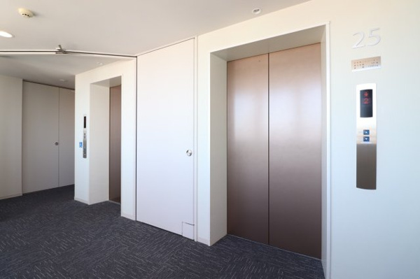 【その他共用部分】 | 【居住フロア エレベーターホール】気品あるカーペット敷。落ち着いた上品な配色のエレベーターホール！