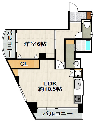 旭ハイツ川面の間取り