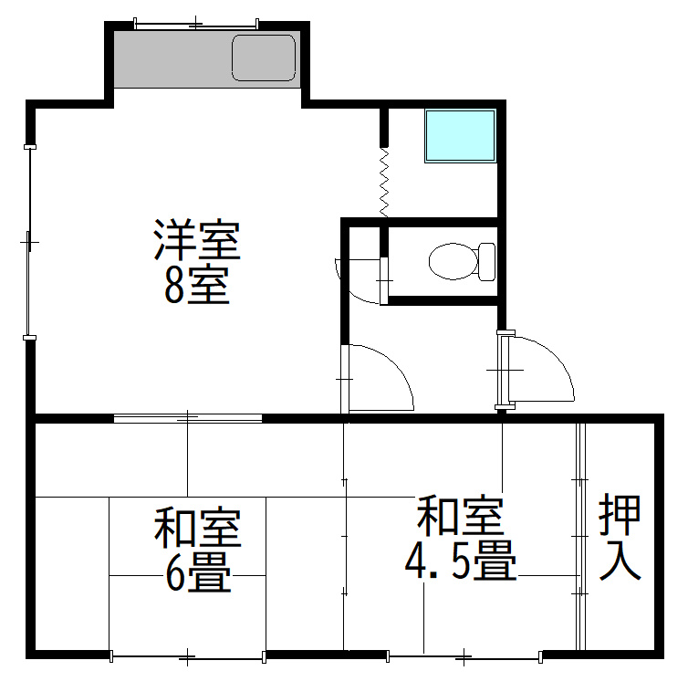 春採2丁目《借家4戸》の間取り