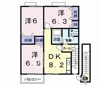【間取り】 | クレセント上乃木Ｃ