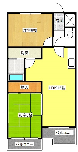 リアナ中須町アパートメントの間取り