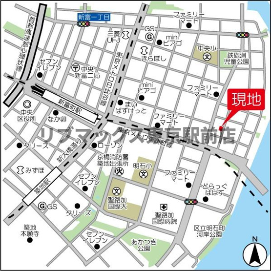 【地図】オーキッドレジデンス銀座東