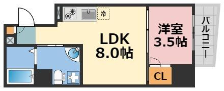 セレニテ上町台の間取り