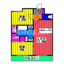 【間取り】 | リエゾン東比恵の間取り