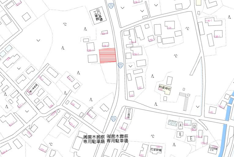 都城市上水流町の売地の土地図