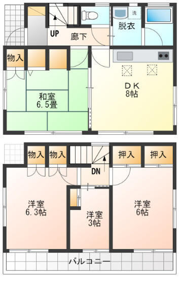 【間取り】 | ◇◆当社管理物件◇◆　残堀貸家 | 間取り：4DK