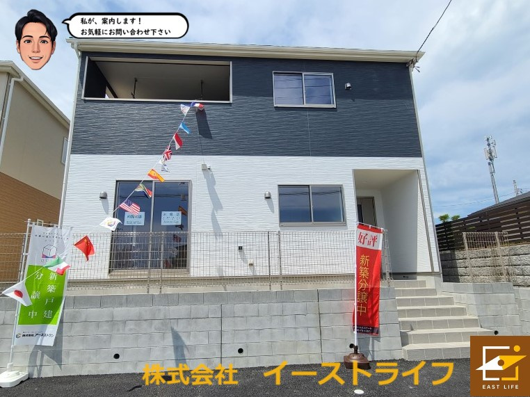 【新築戸建】泉もえぎ台第5※子育て支援対象※の外観|5号棟完成しました！（7月撮影）いつでもご案内いたします！（担当：梶田　Tel：080-9052-9009）