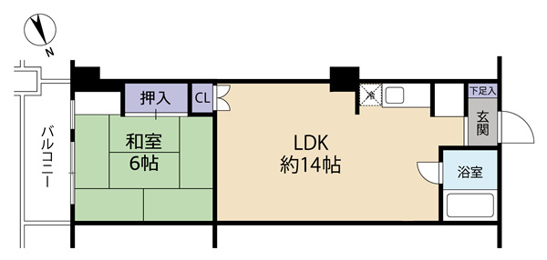 【間取り】 | マンション南熱海　6階