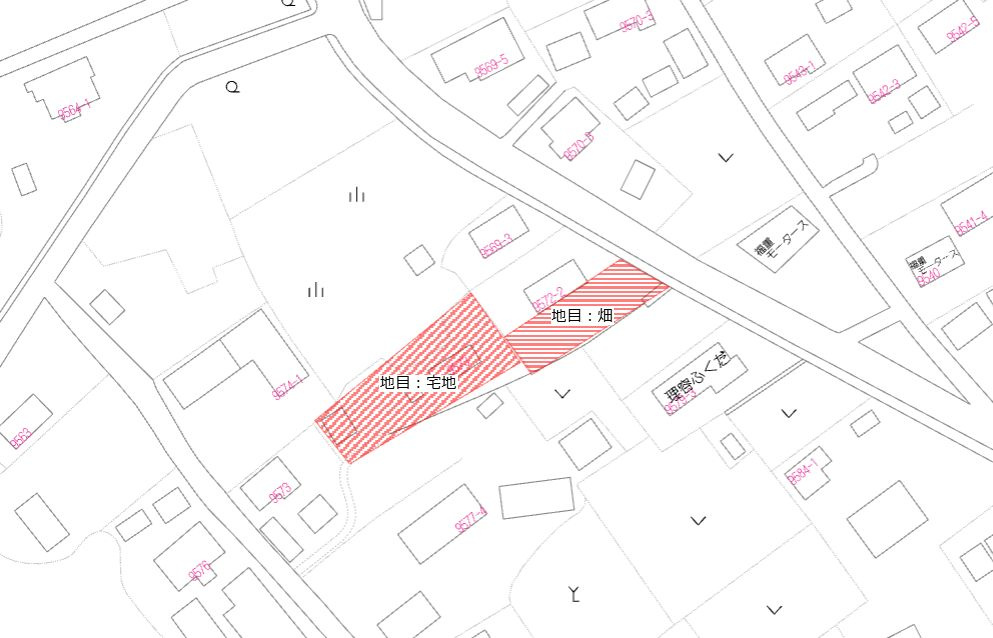 都城市山田町山田の売地の土地図