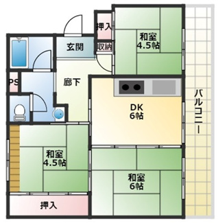 【間取り】 | 陽和台第三住宅一号棟