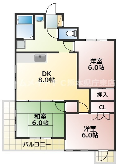 シャトレ長嶺Ⅲの間取り