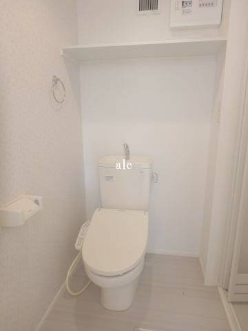 ハーモニーテラス野沢のトイレ|落ち着いた色調のトイレです。反転タイプ