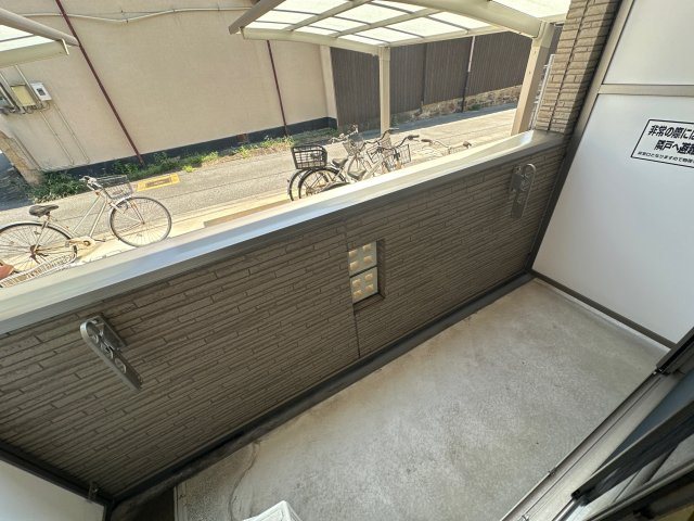 GLAハート飾磨A棟のバルコニー