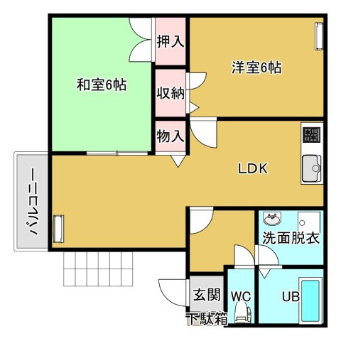 シティハイツマスヒラB棟の間取り