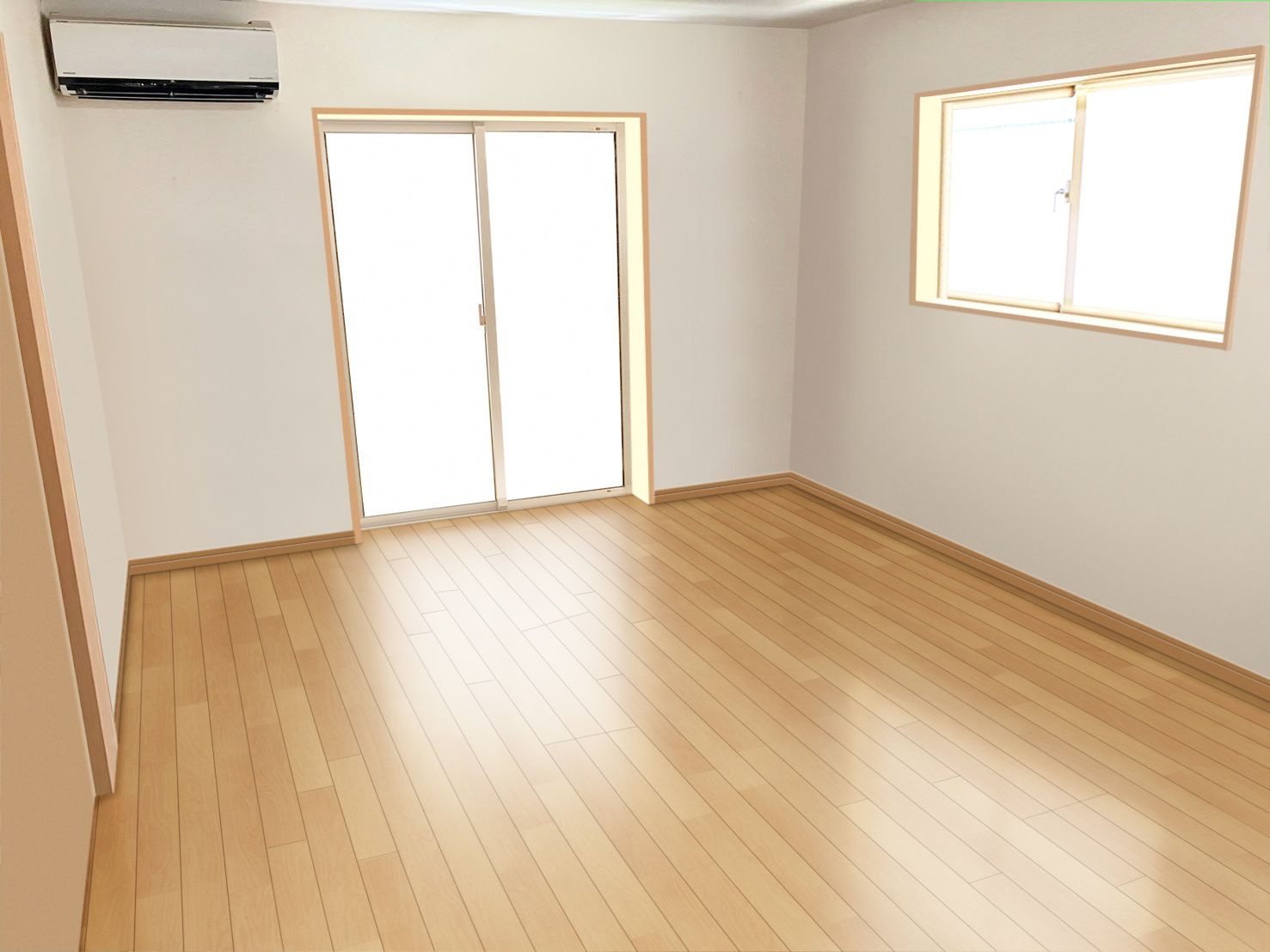 糟屋郡須恵町大字上須恵　中古戸建の居間・リビング|南西側からの日差しが差し込むリビングです！
※AI加工により家具・荷物を消去しています（現況優先）