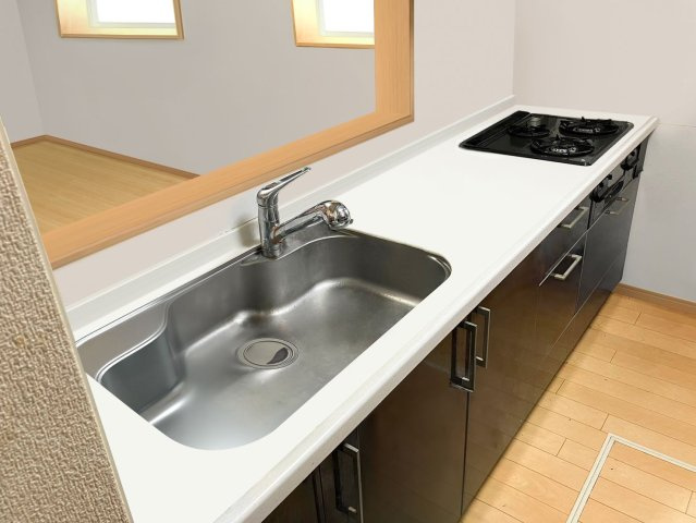 糟屋郡須惠町大字上須惠　中古戸建のキッチン|家事をしながら会話も楽しめる対面キッチン！システムキッチンでお手入れもラクラクです！