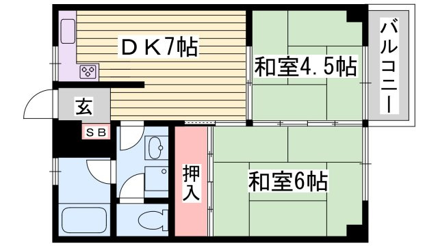 マンション大喜の間取り