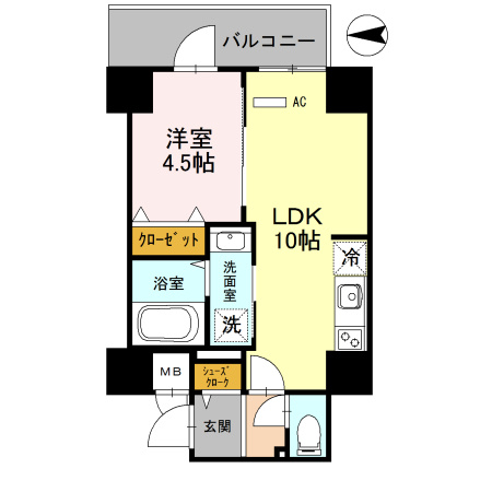 アヴニール東三国の間取り