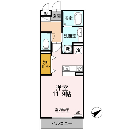 クレール西の庄の間取り