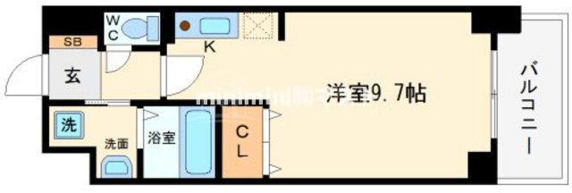 ＫＤＸレジデンス難波南の間取り