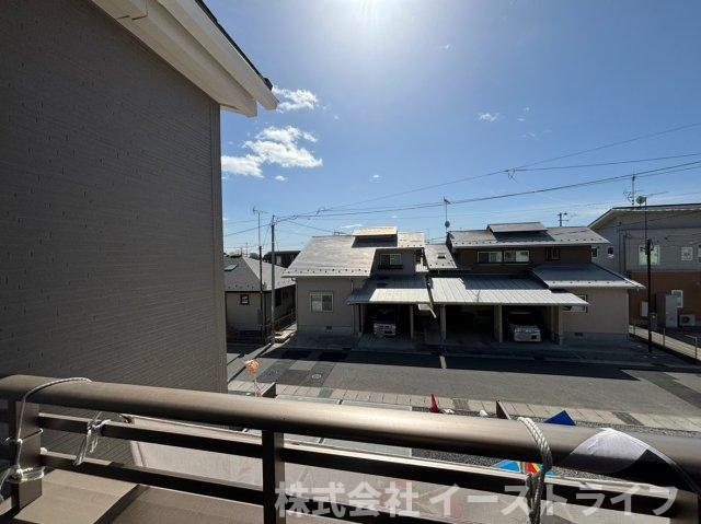 【新築戸建】【特典付き】泉滝尻2丁目第1※子育て支援対象※の展望|3号棟写真　バルコニーからの眺望です。南側道路で日当たり良好です♪