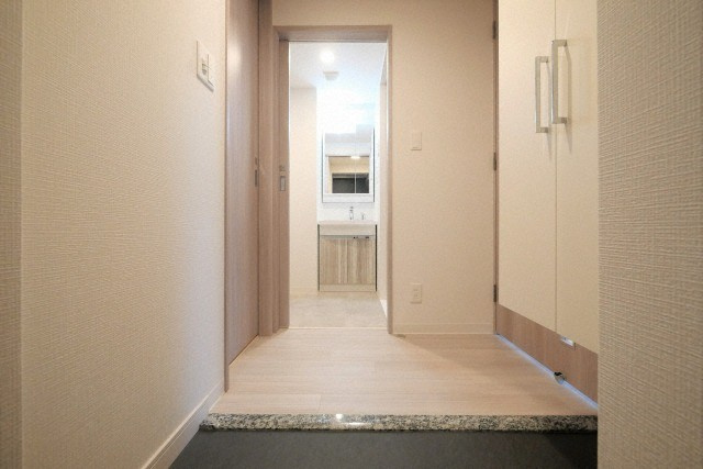 ソルテラス阿波座ウィズの玄関