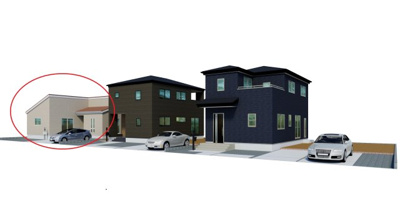 【外観パース】 | リーブルガーデン防府市田島第１０（１号棟） | 完成予想図です。（１号棟）