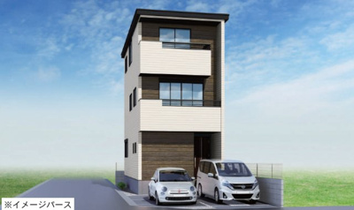 【外観パース】 | 南区東又兵ヱ町2期 全1棟＜仲介手数料無料＞大生小・南光中　新築一戸建て | 外観
