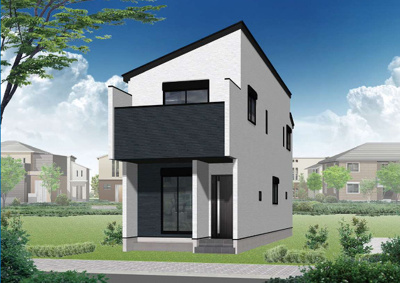 【外観パース】 | MIRASUMO緑区古鳴海1137②全2棟＜新築一戸建て仲介手数料無料＞ | 外観パースです