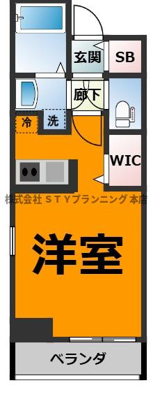 仲介手数料０円！エイペックス名古屋鶴舞公園前の間取り