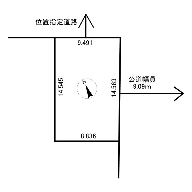 春採2丁目　売土地〈角地〉の土地図