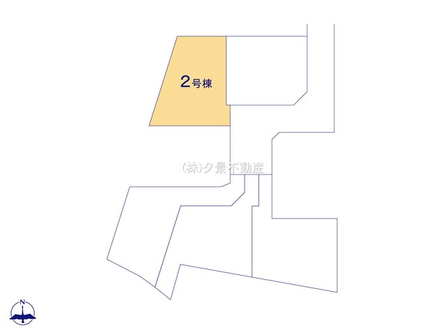 《仲介手数料無料》桜区大字白鍬375-1(2号棟)新築一戸建てグラン・フェリディアの区画図