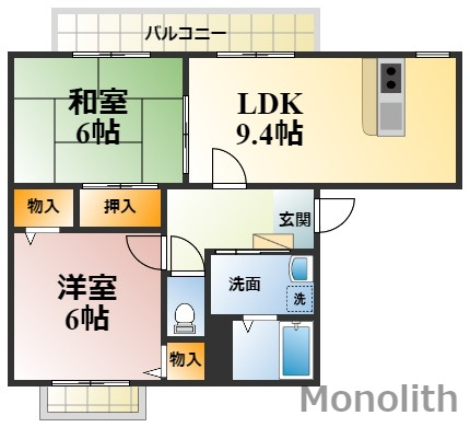 ハイツモンテリブロの間取り